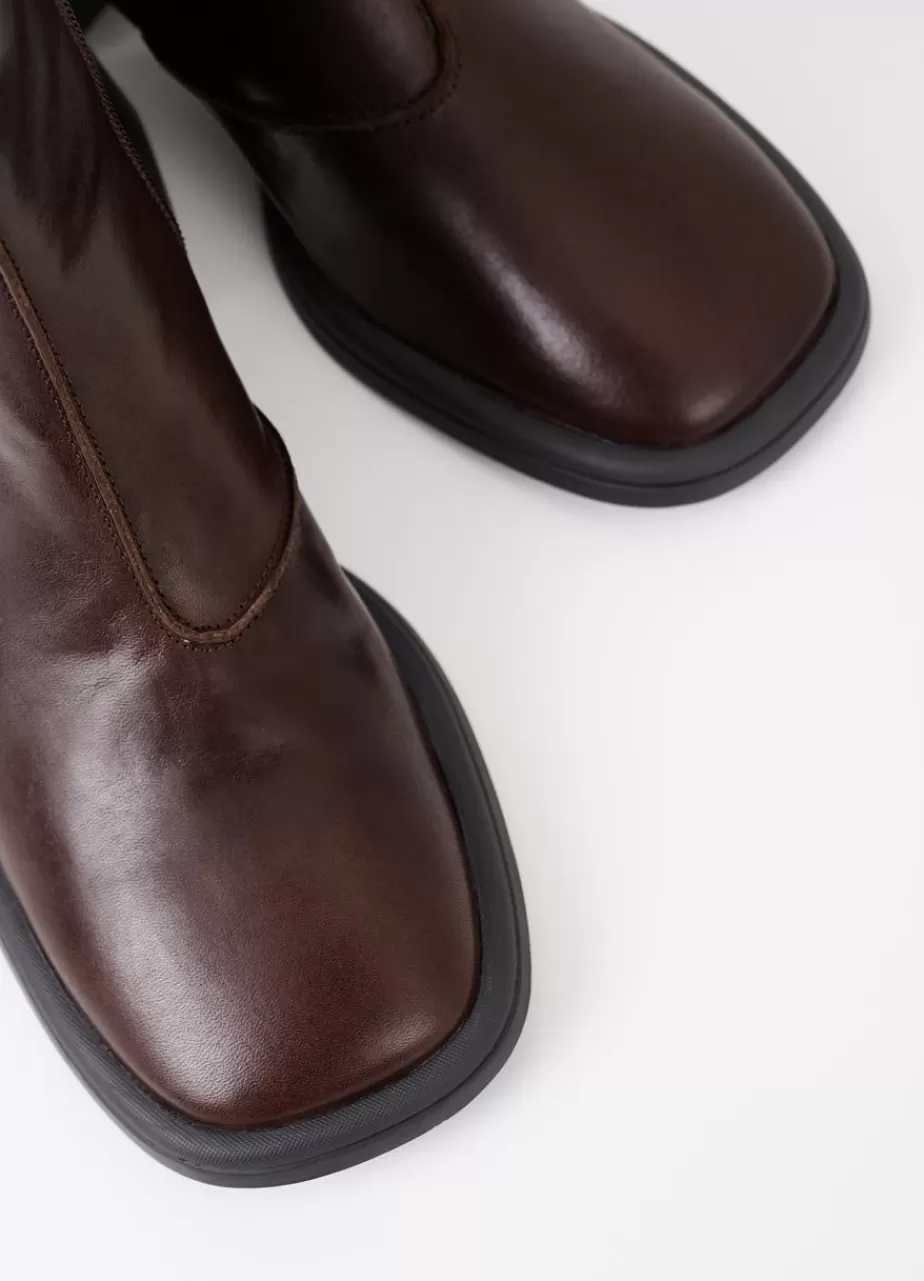 Vagabond Ansie Bottes Marron Fonce Cuir Store