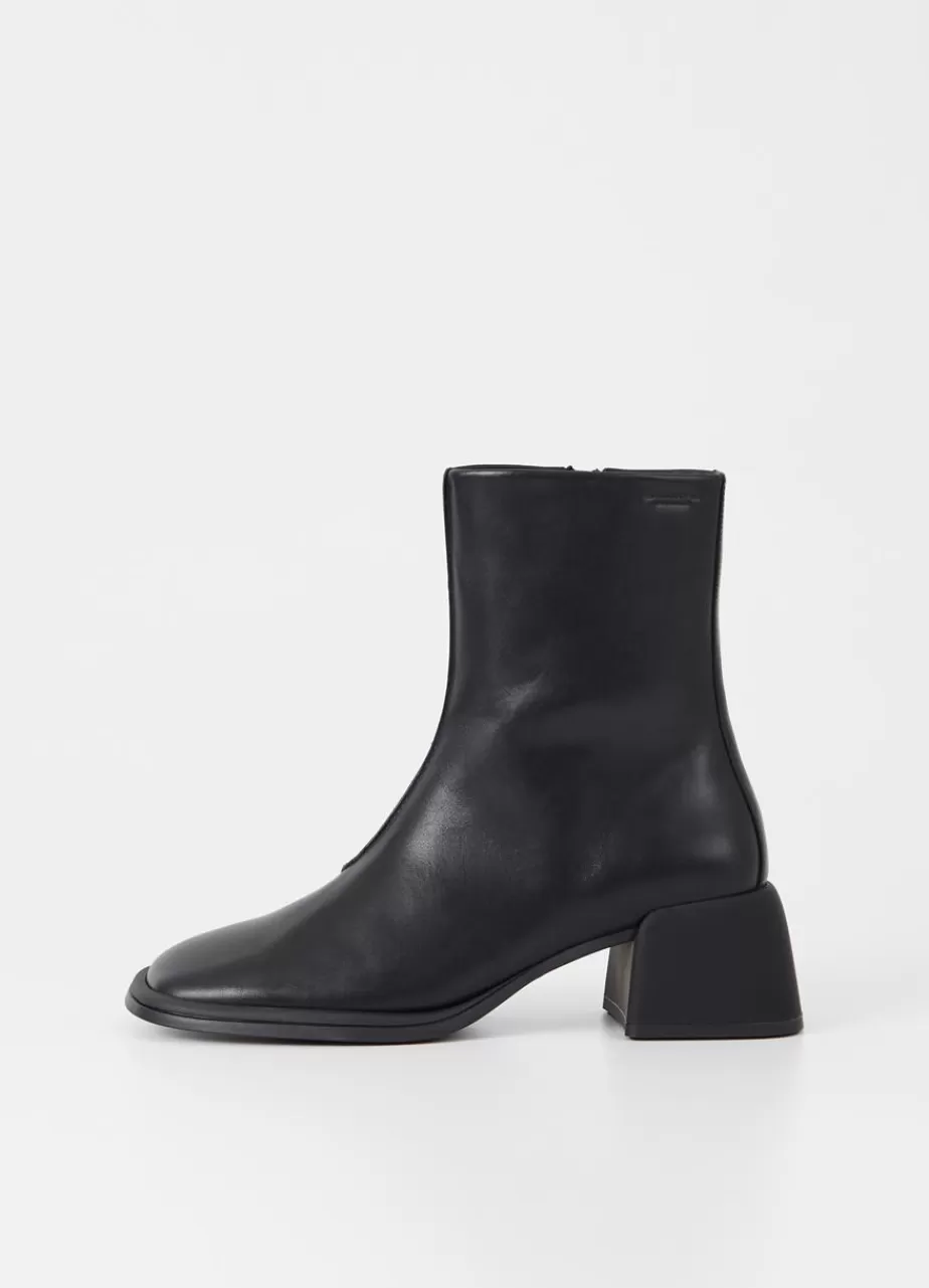 Vagabond Ansie Bottes Noir Cuir Clearance