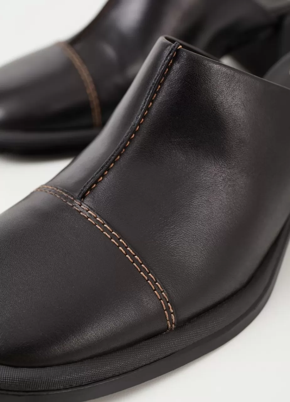 Vagabond Ansie Mules Noir Cuir Clearance