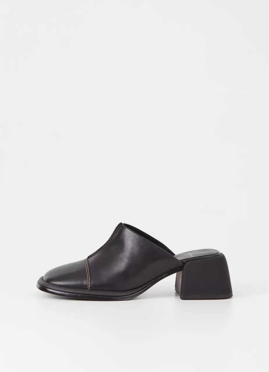 Vagabond Ansie Mules Noir Cuir Clearance