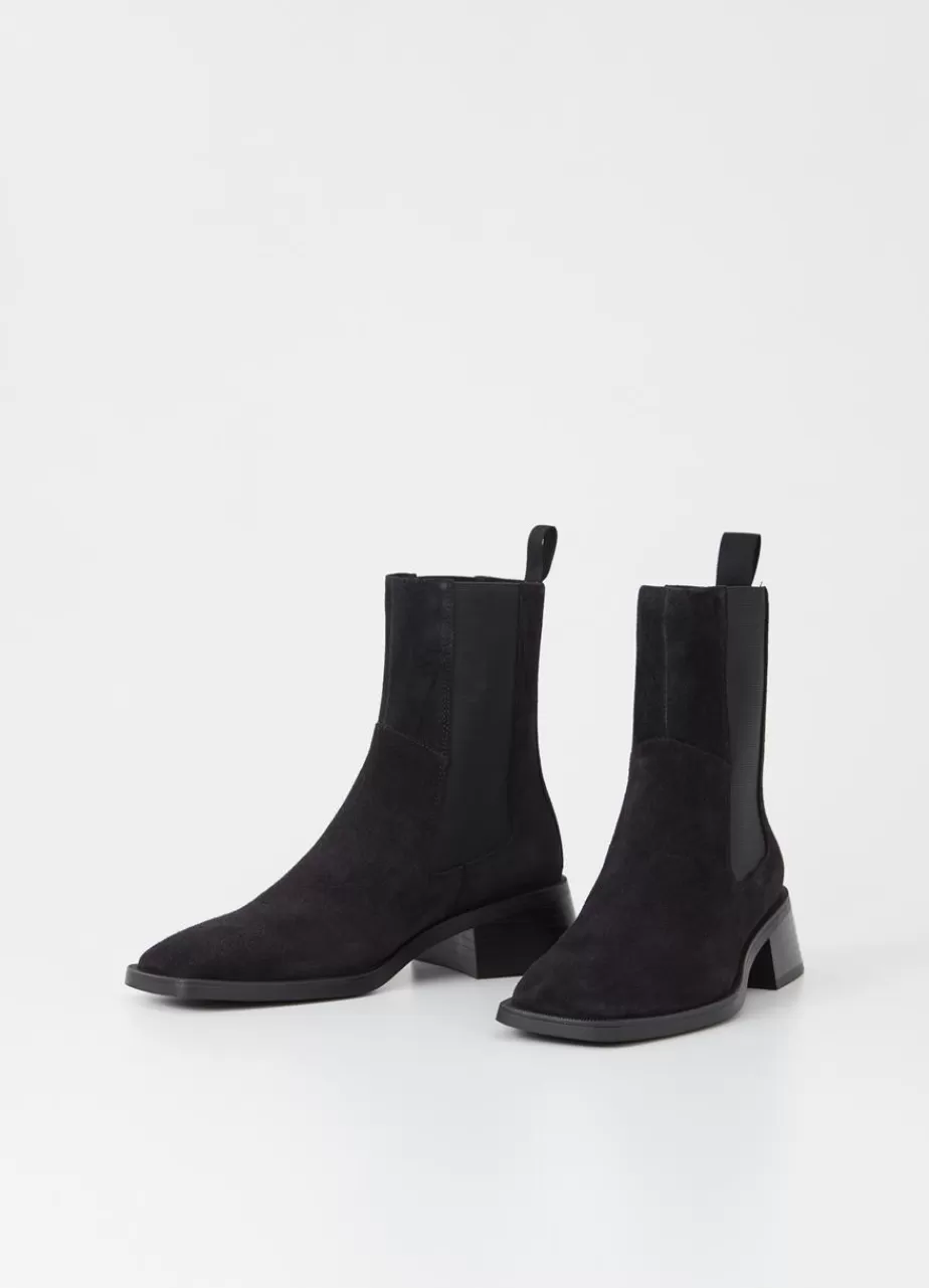 Vagabond Blanca Bottes Noir Daim Best Sale