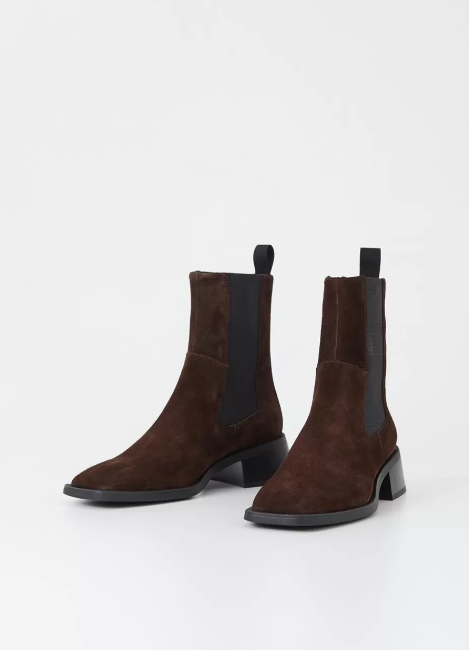 Vagabond Blanca Bottes Marron Fonce Daim Cheap