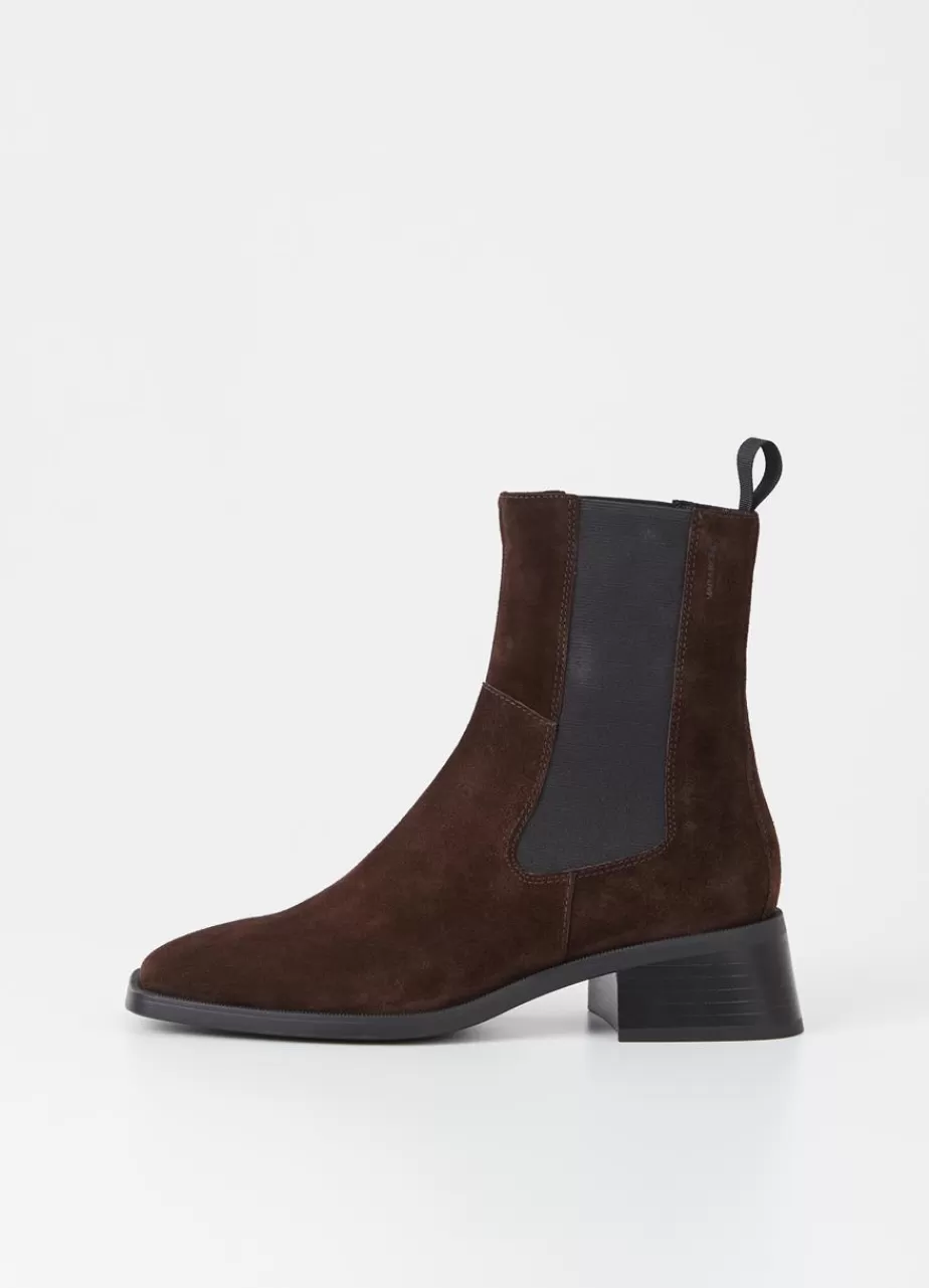Vagabond Blanca Bottes Marron Fonce Daim Cheap