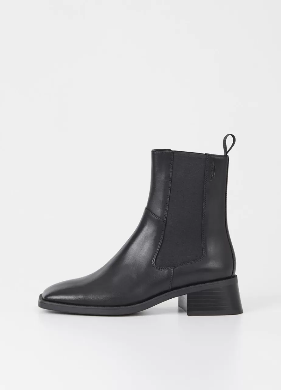 Vagabond Blanca Bottes Noir Cuir Hot