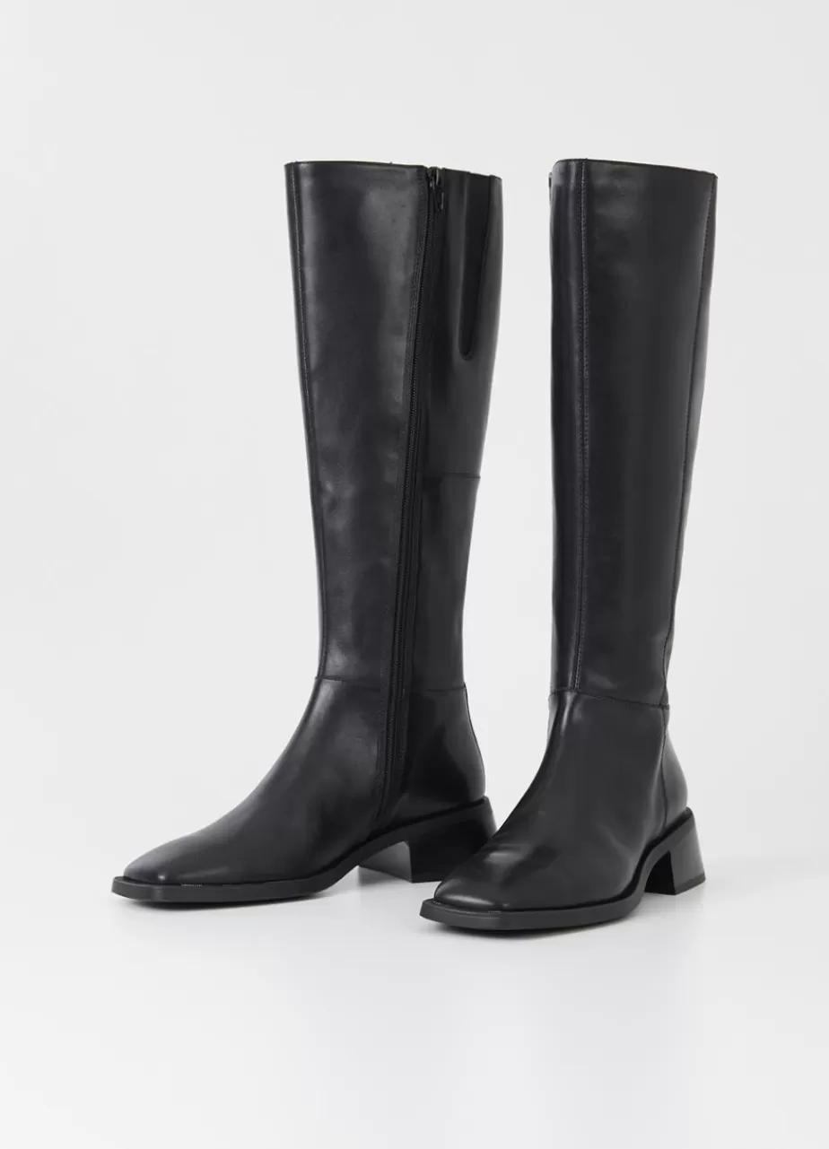 Vagabond Blanca Bottes Hautes Noir Cuir Discount