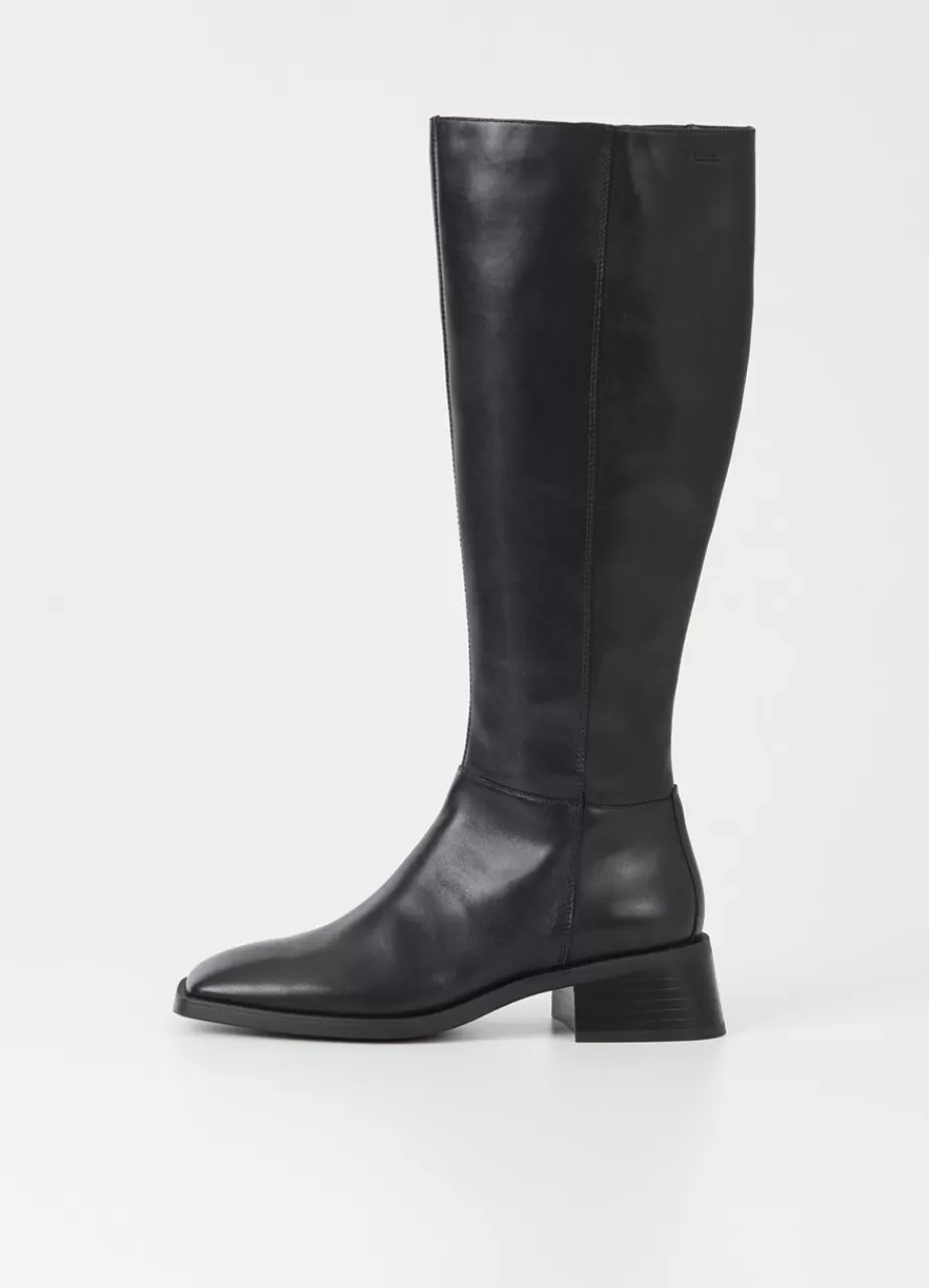 Vagabond Blanca Bottes Hautes Noir Cuir Discount