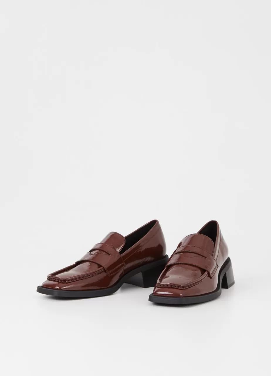 Vagabond Blanca Loafer Marron Cuir Verni Sale