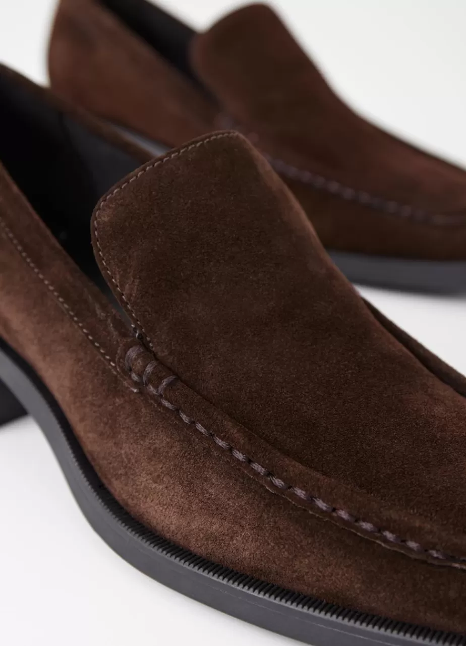 Vagabond Blanca Loafer Marron Fonce Daim Fashion