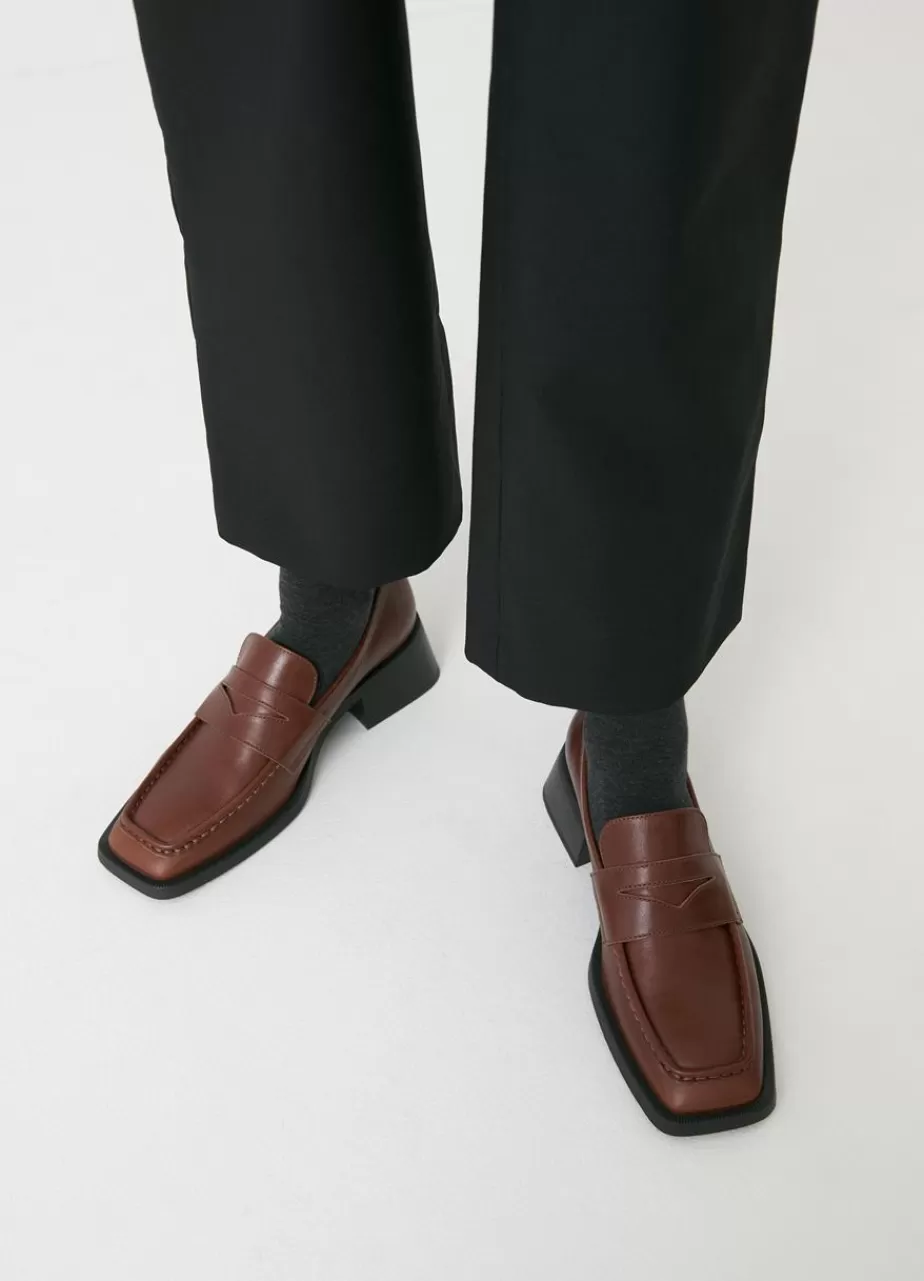 Vagabond Blanca Loafer Marron Cuir Flash Sale