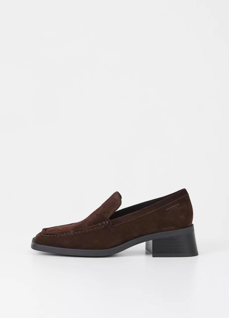 Vagabond Blanca Loafer Marron Fonce Daim Fashion