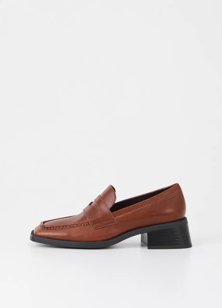 Vagabond Blanca Loafer Marron Cuir Flash Sale