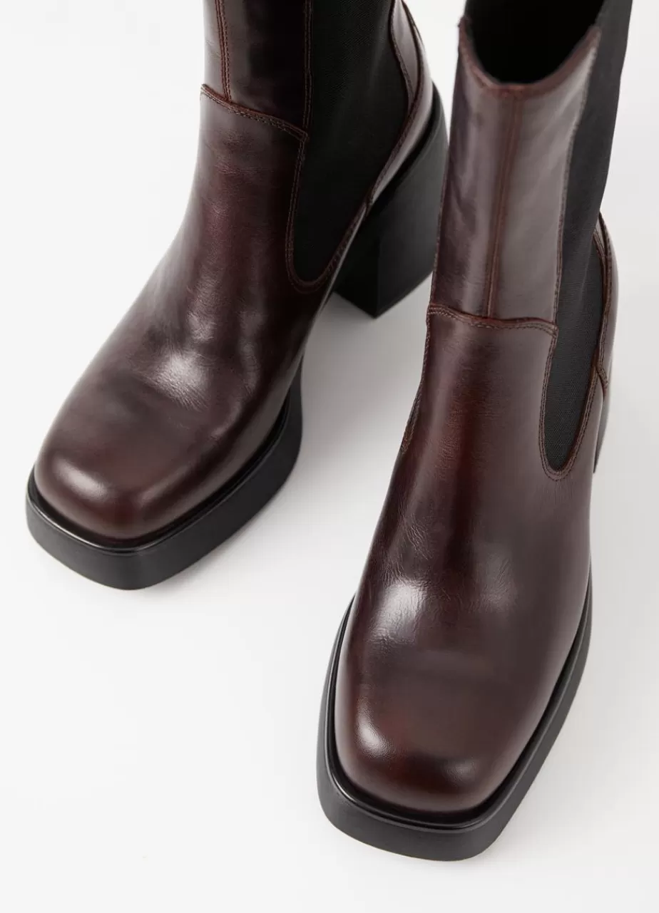 Vagabond Brooke Bottes Marron Fonce Cuir Best