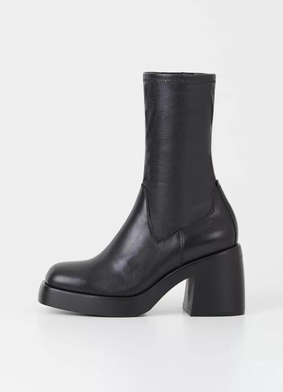Vagabond Brooke Bottes Noir Cuir/Comb Best