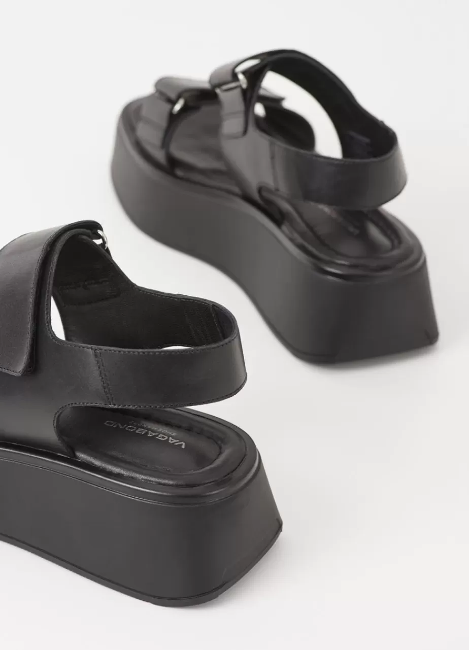 Vagabond Courtney Sandales Noir Cuir Sale