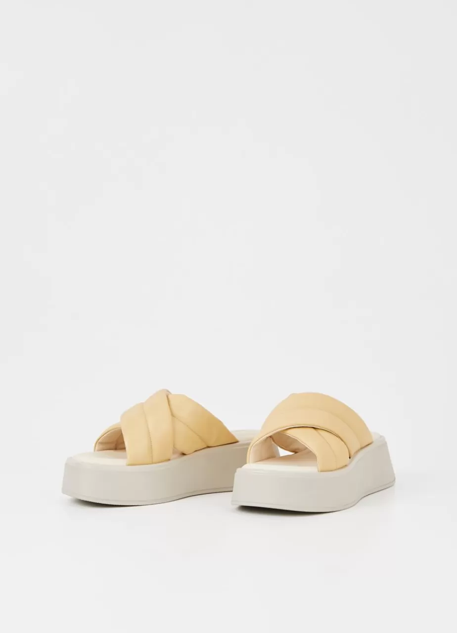 Vagabond Courtney Sandales Jaune Clair Cuir Shop