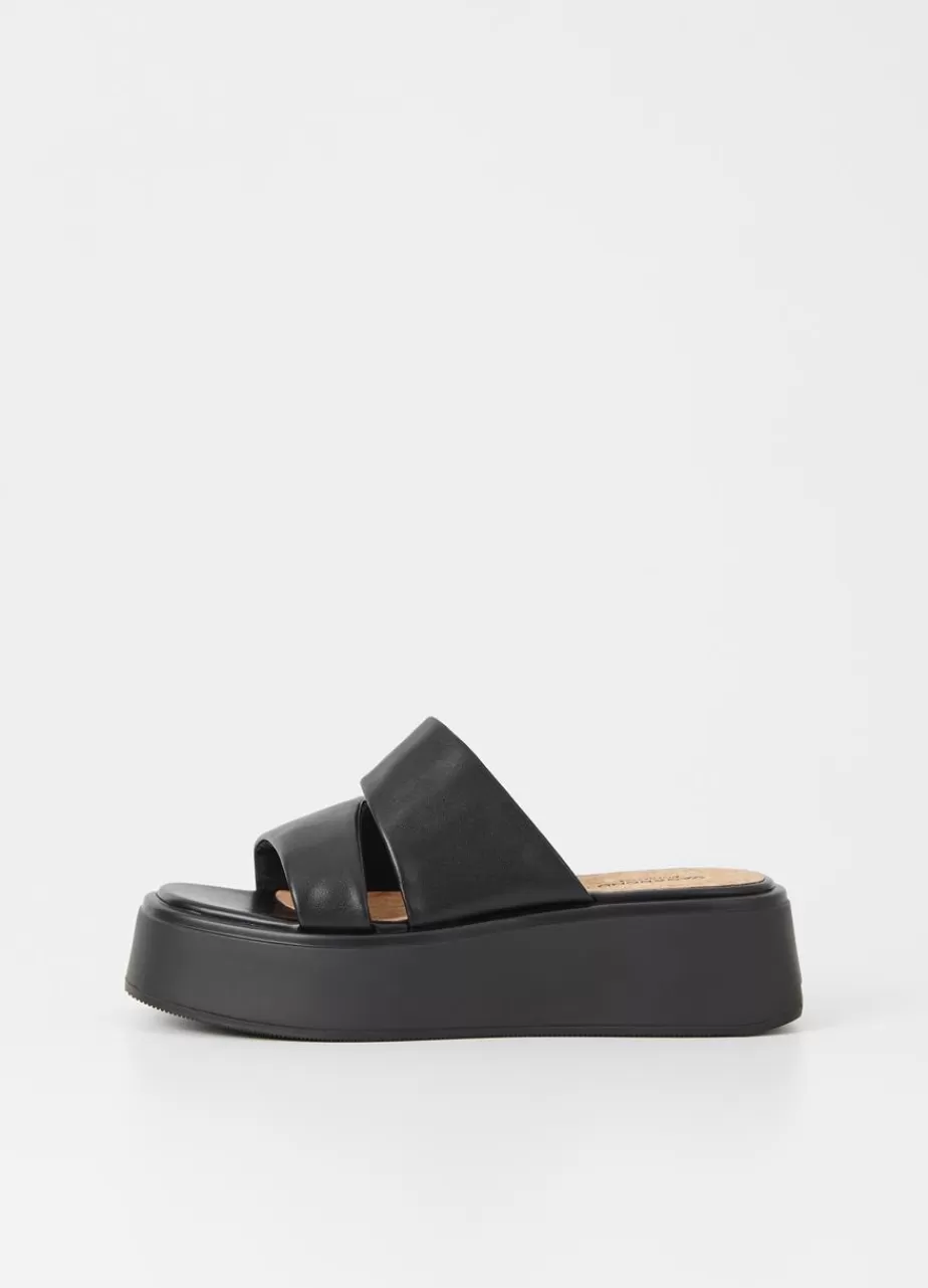 Vagabond Courtney Sandales Noir Similicuir Fashion