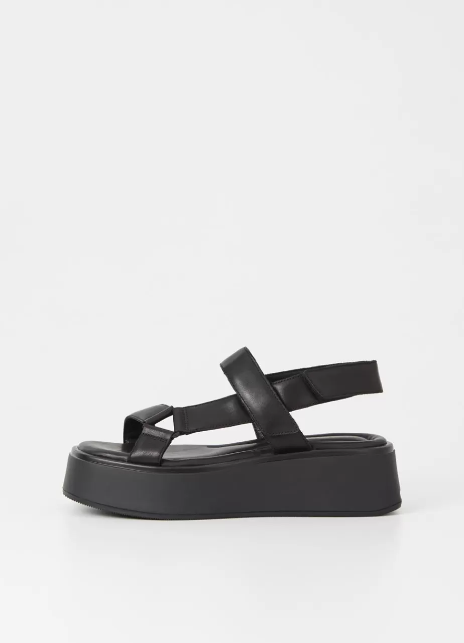 Vagabond Courtney Sandales Noir Cuir Cheap
