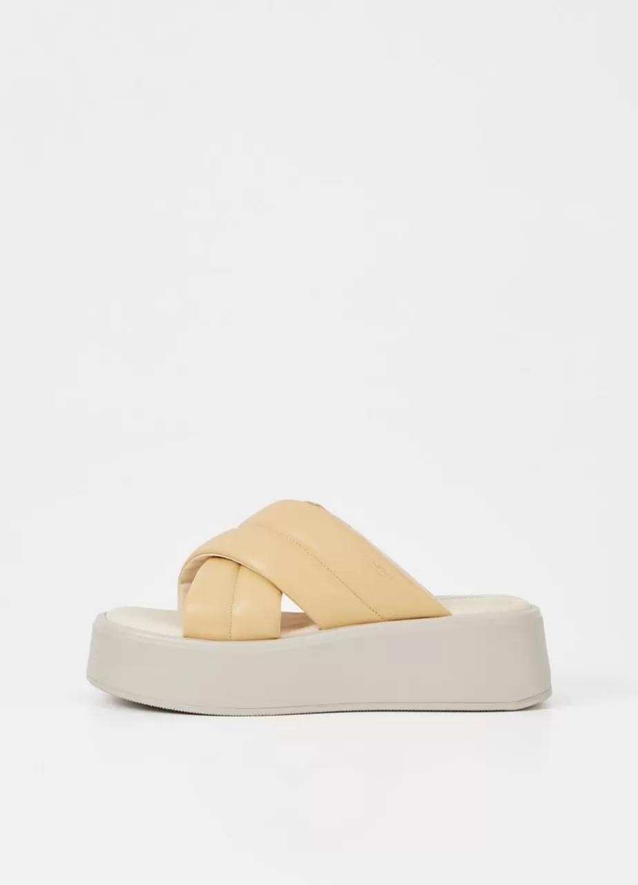 Vagabond Courtney Sandales Jaune Clair Cuir Shop