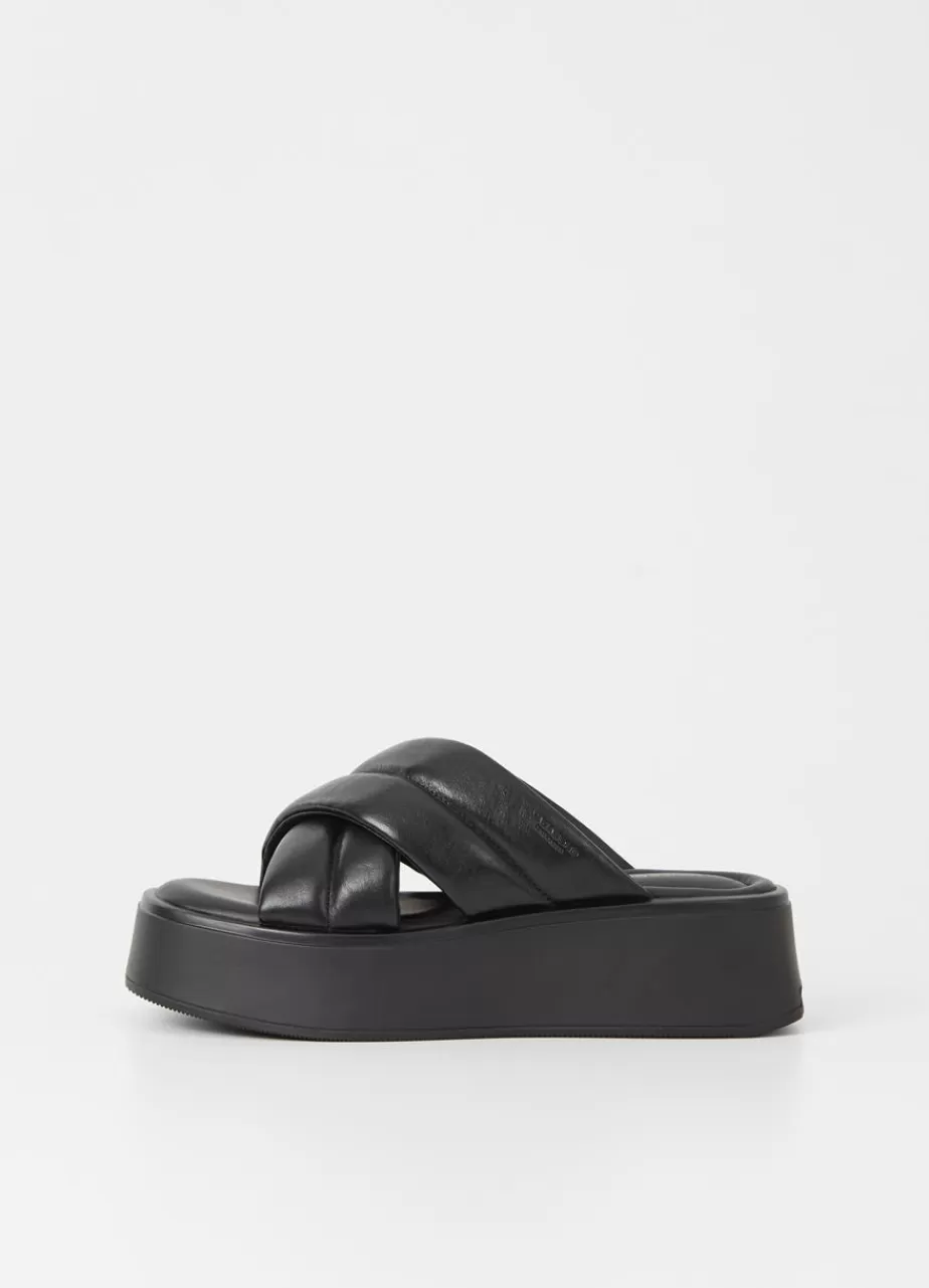 Vagabond Courtney Sandales Noir Cuir Sale