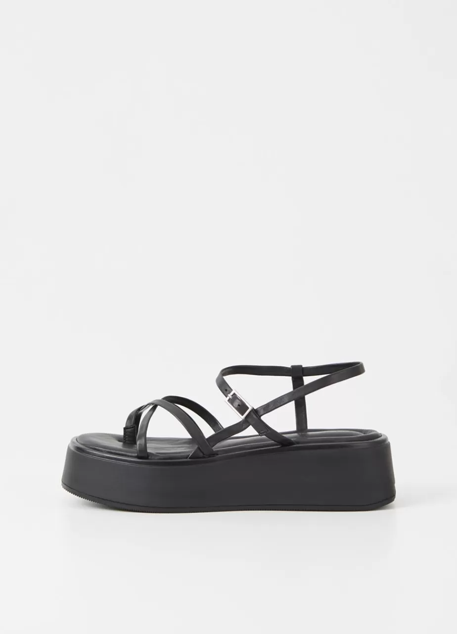 Vagabond Courtney Sandales Noir Cuir Best Sale