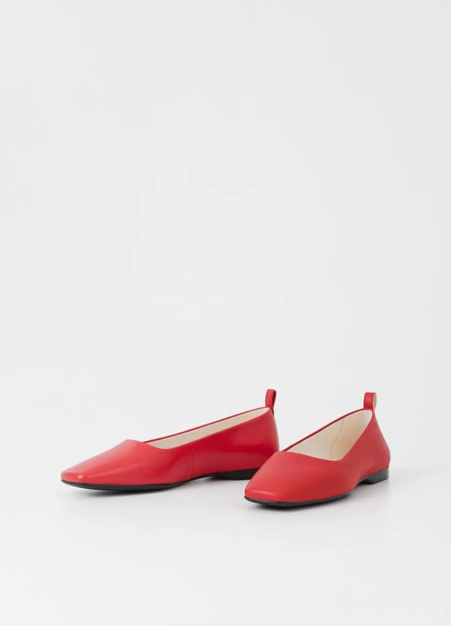 Vagabond Delia Chaussures Rouge Cuir Online