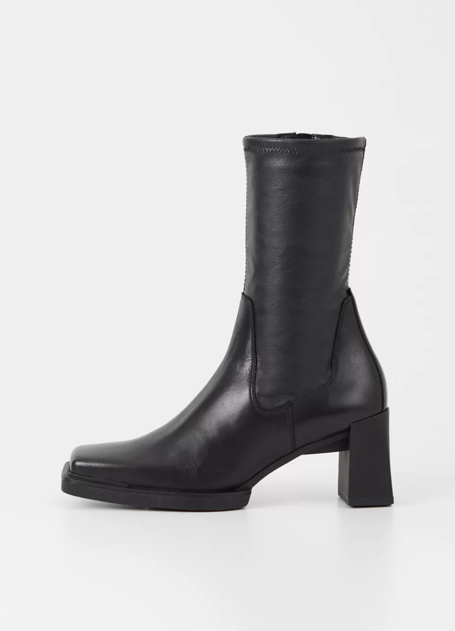 Vagabond Edwina Bottes Noir Cuir/Synthetique Elastique Fashion