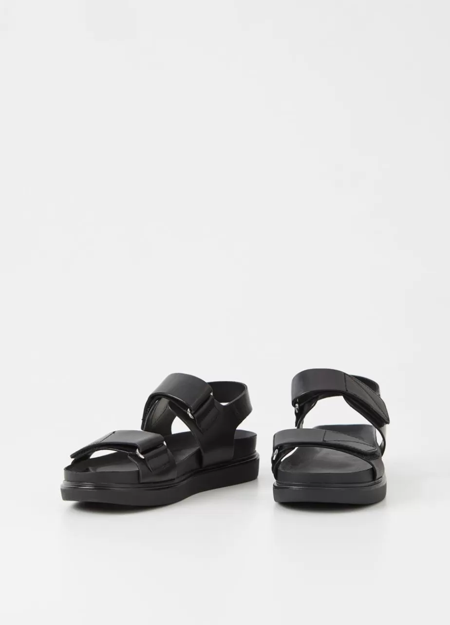 Vagabond Erin Sandales Noir Cuir Clearance