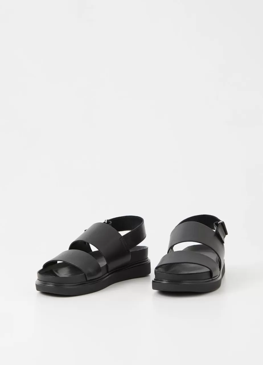 Vagabond Erin Sandales Noir Cuir New