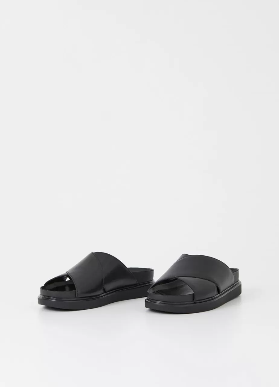Vagabond Erin Sandales Noir Cuir Clearance