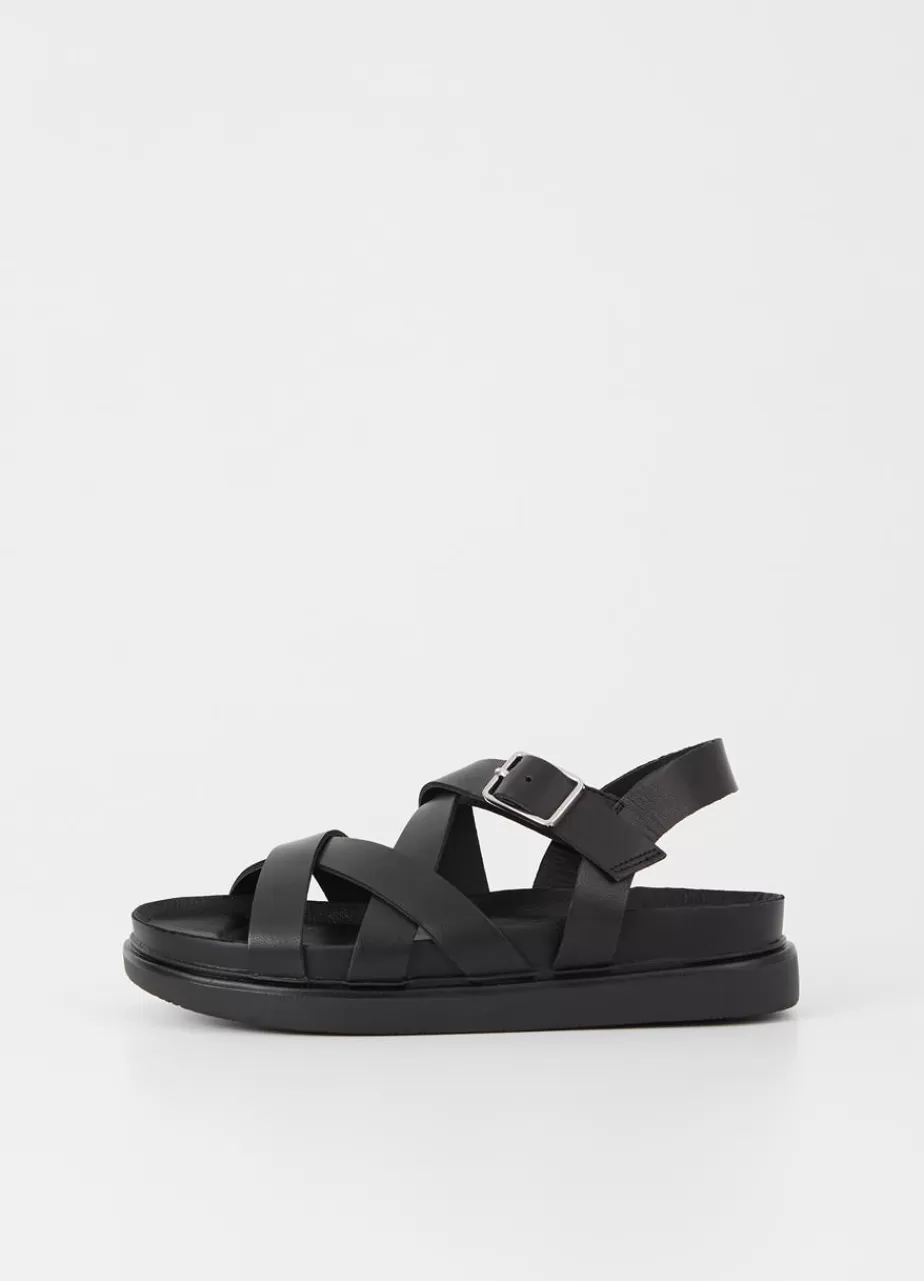 Vagabond Erin Sandales Noir Cuir Sale