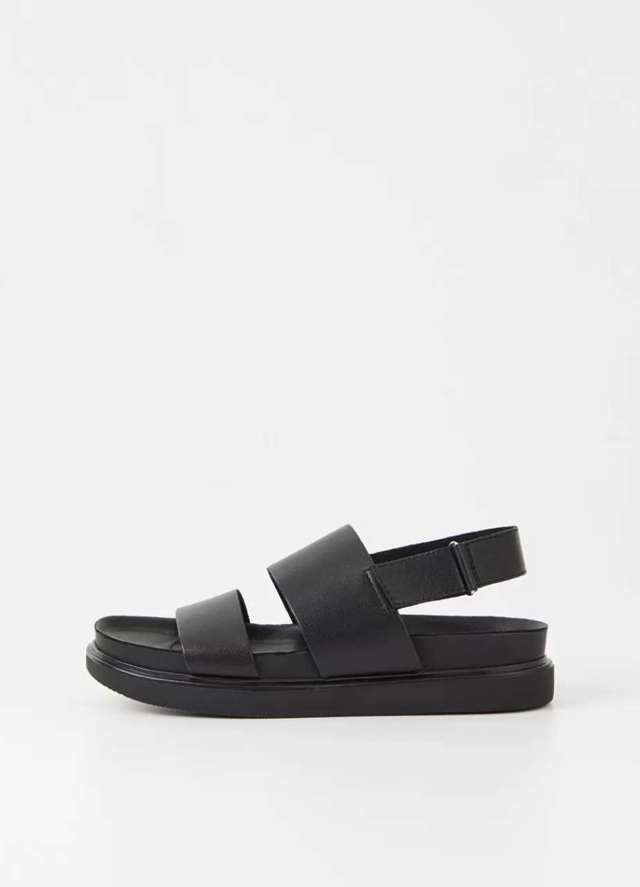 Vagabond Erin Sandales Noir Cuir New