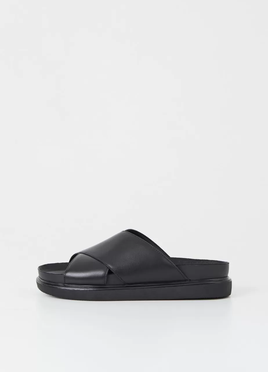 Vagabond Erin Sandales Noir Cuir Clearance