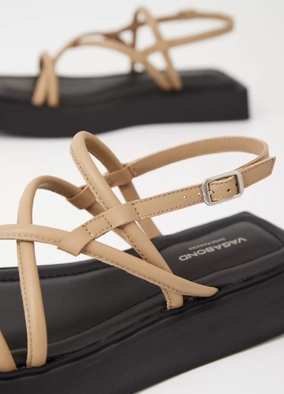 Vagabond Evy Sandales Beige Cuir Clearance