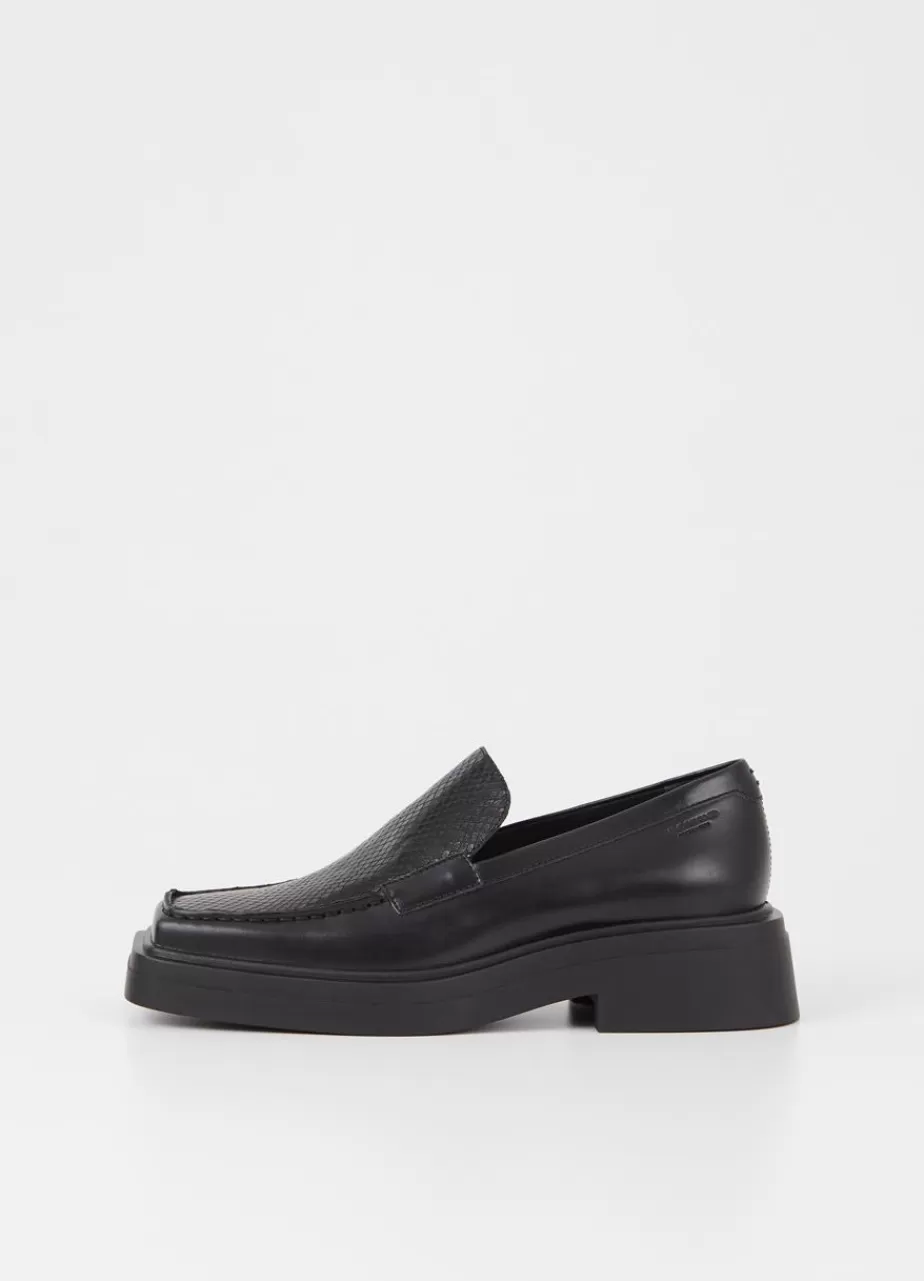 Vagabond Eyra Loafer Noir Cuir/Embosse Online