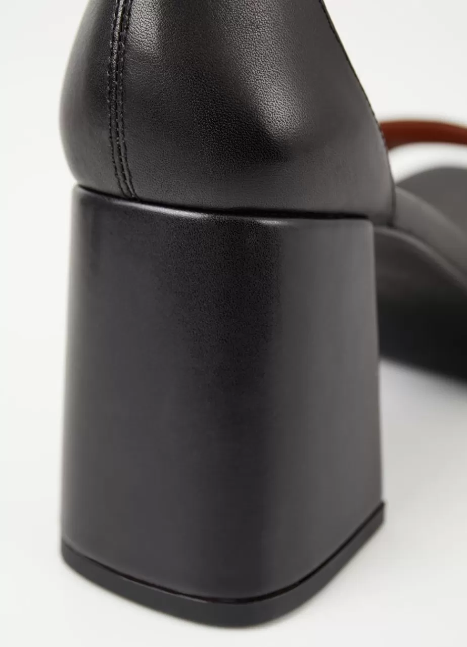 Vagabond Fiona Sandales Noir Cuir Best Sale