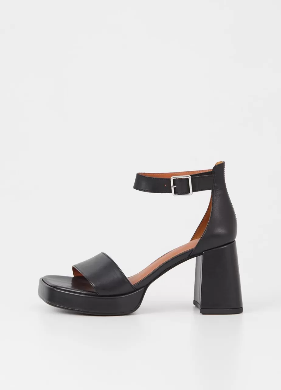 Vagabond Fiona Sandales Noir Cuir Best Sale