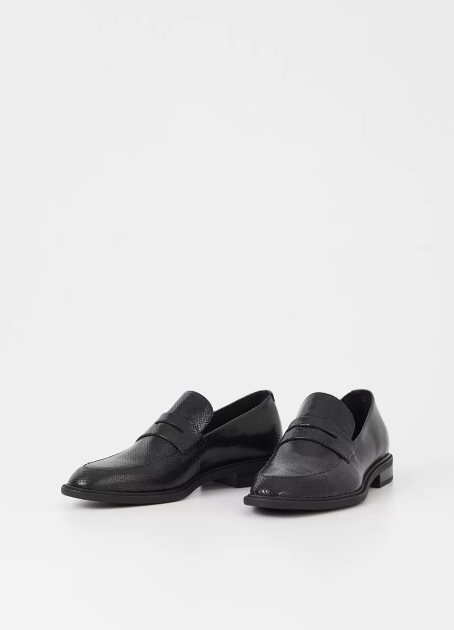 Vagabond Frances 2.0 Loafer Noir Cuir/Embosse Cheap