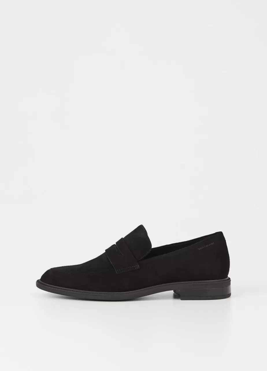 Vagabond Frances 2.0 Loafer Noir Daim Cheap
