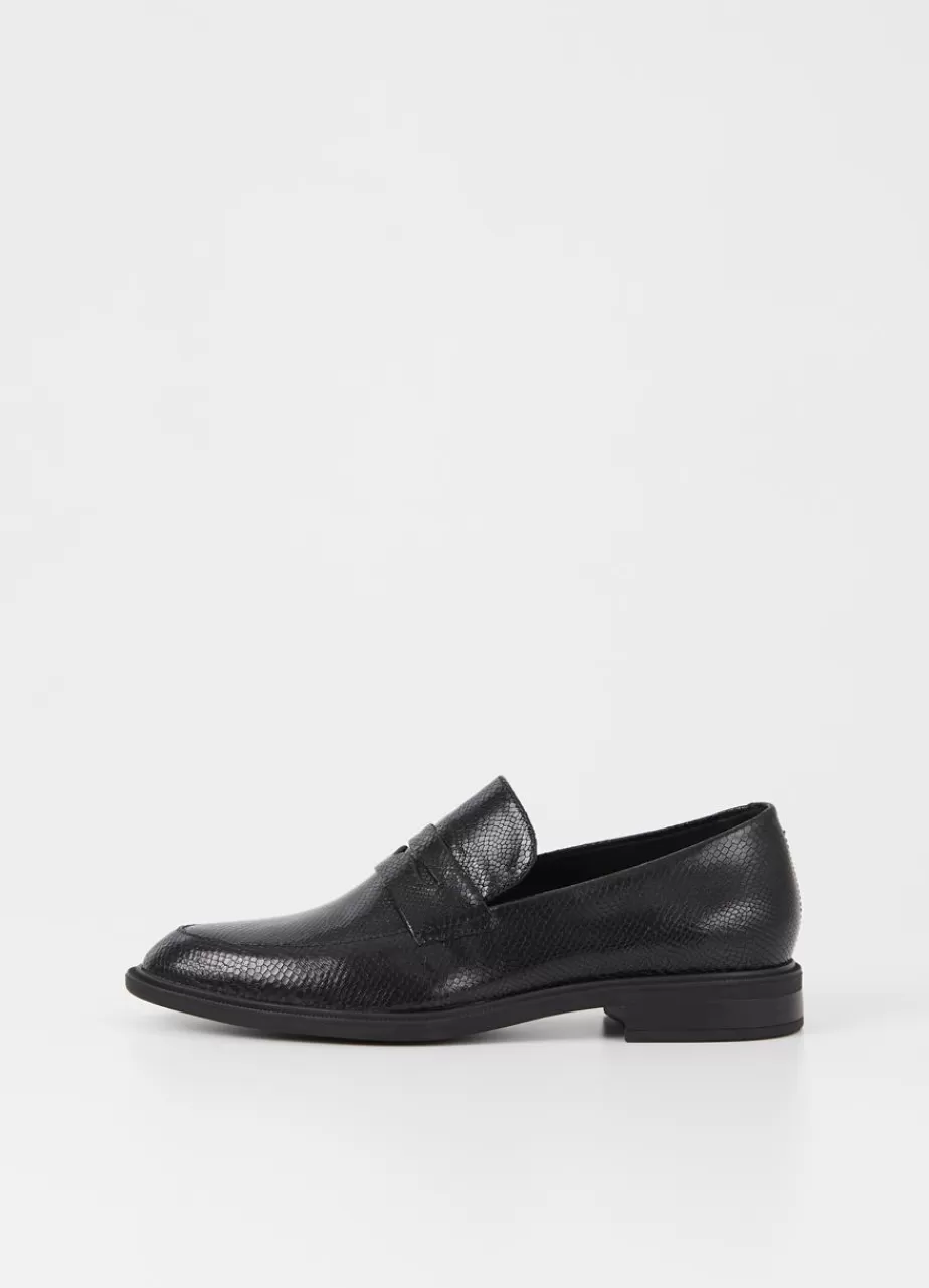 Vagabond Frances 2.0 Loafer Noir Cuir/Embosse Cheap