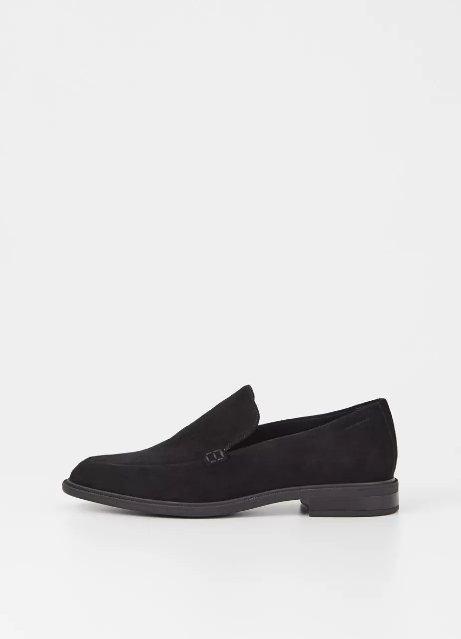 Vagabond Frances 2.0 Loafer Noir Daim Flash Sale