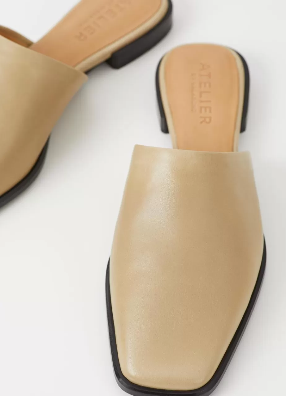 Vagabond Gina Mules Beige Cuir Hot