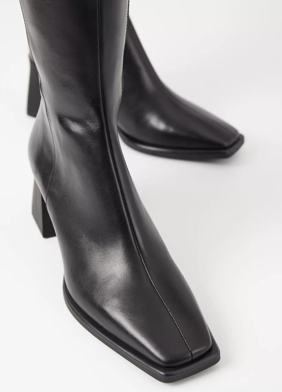 Vagabond Hedda Bottes Hautes Noir Cuir Fashion