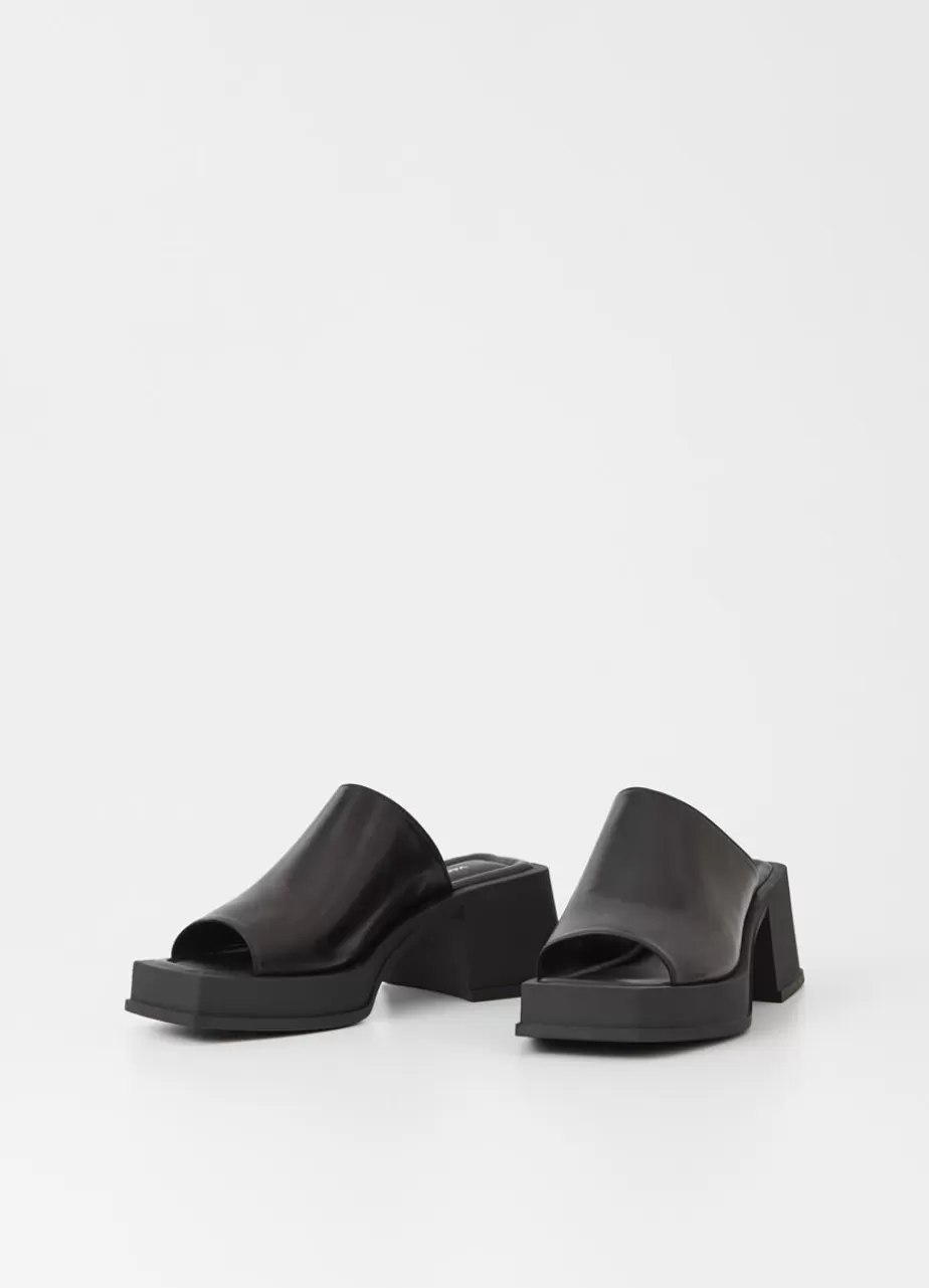Vagabond Hennie Sandales Noir Cuir Clearance
