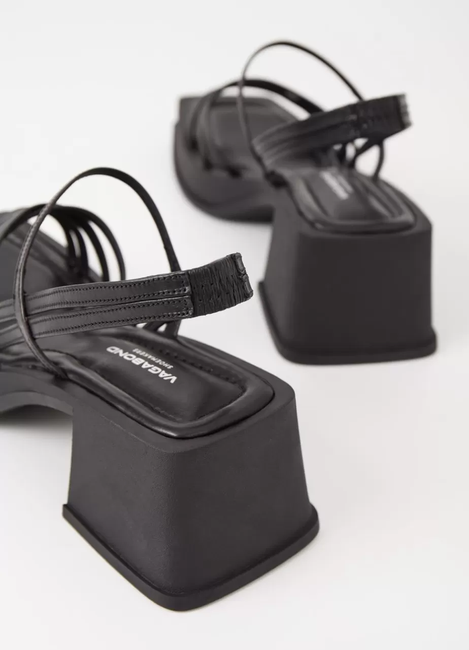 Vagabond Hennie Sandales Noir Cuir Best Sale