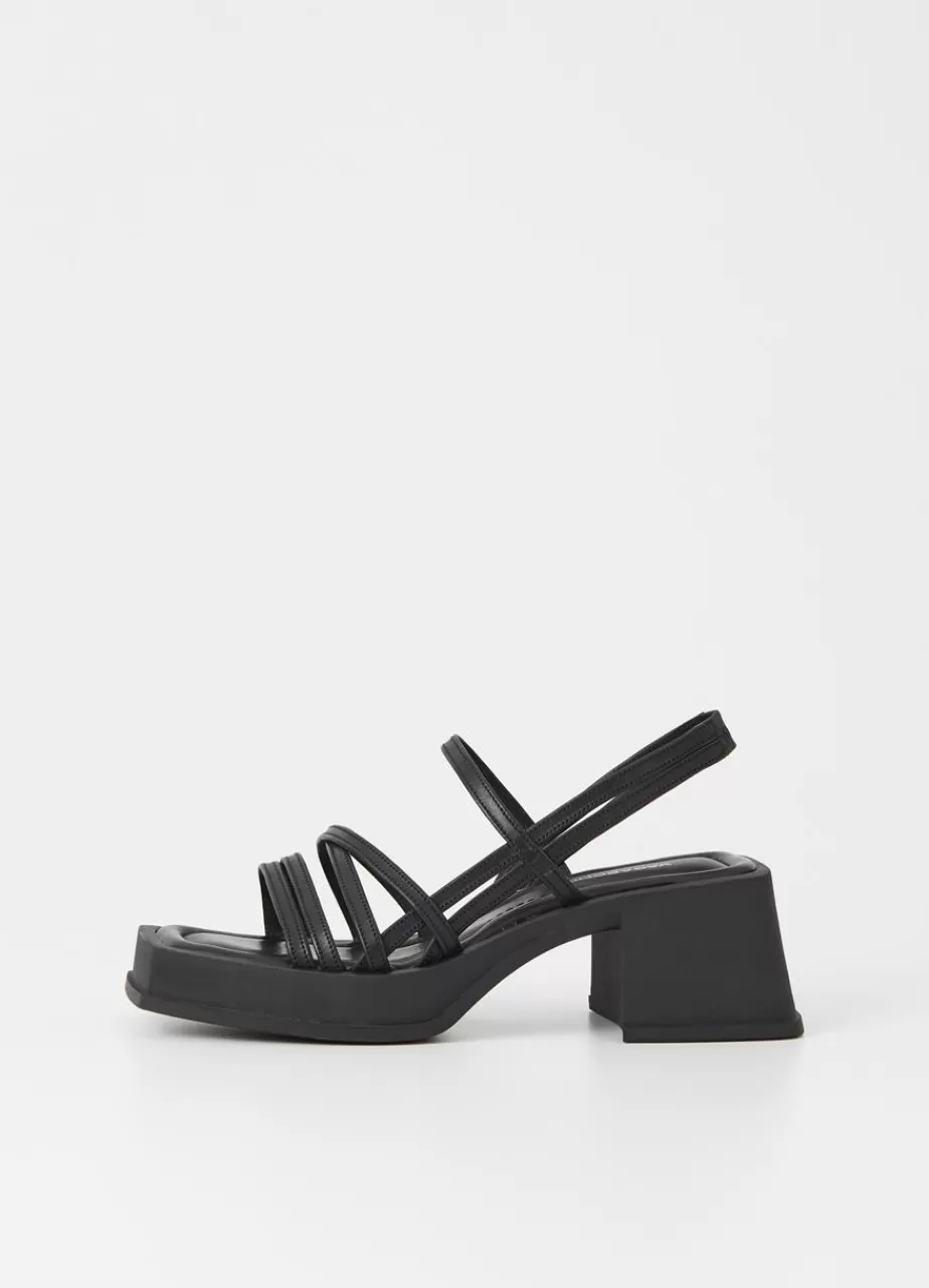 Vagabond Hennie Sandales Noir Cuir Best Sale