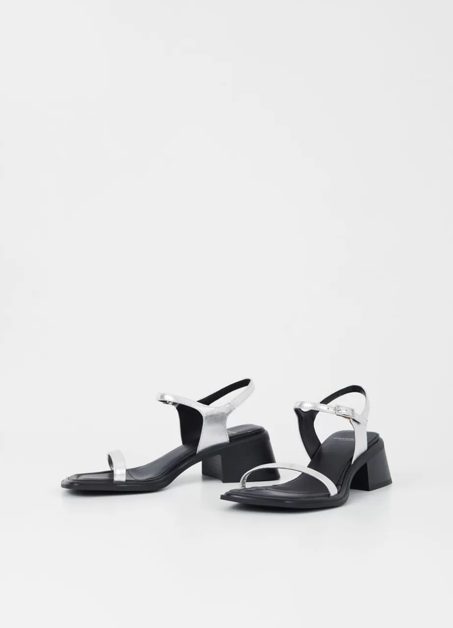 Vagabond Ines Sandales Argent Cuir Metallique Shop