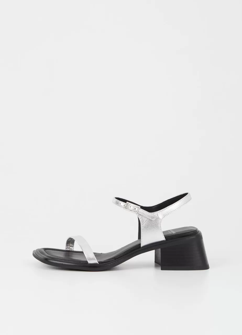 Vagabond Ines Sandales Argent Cuir Metallique Shop