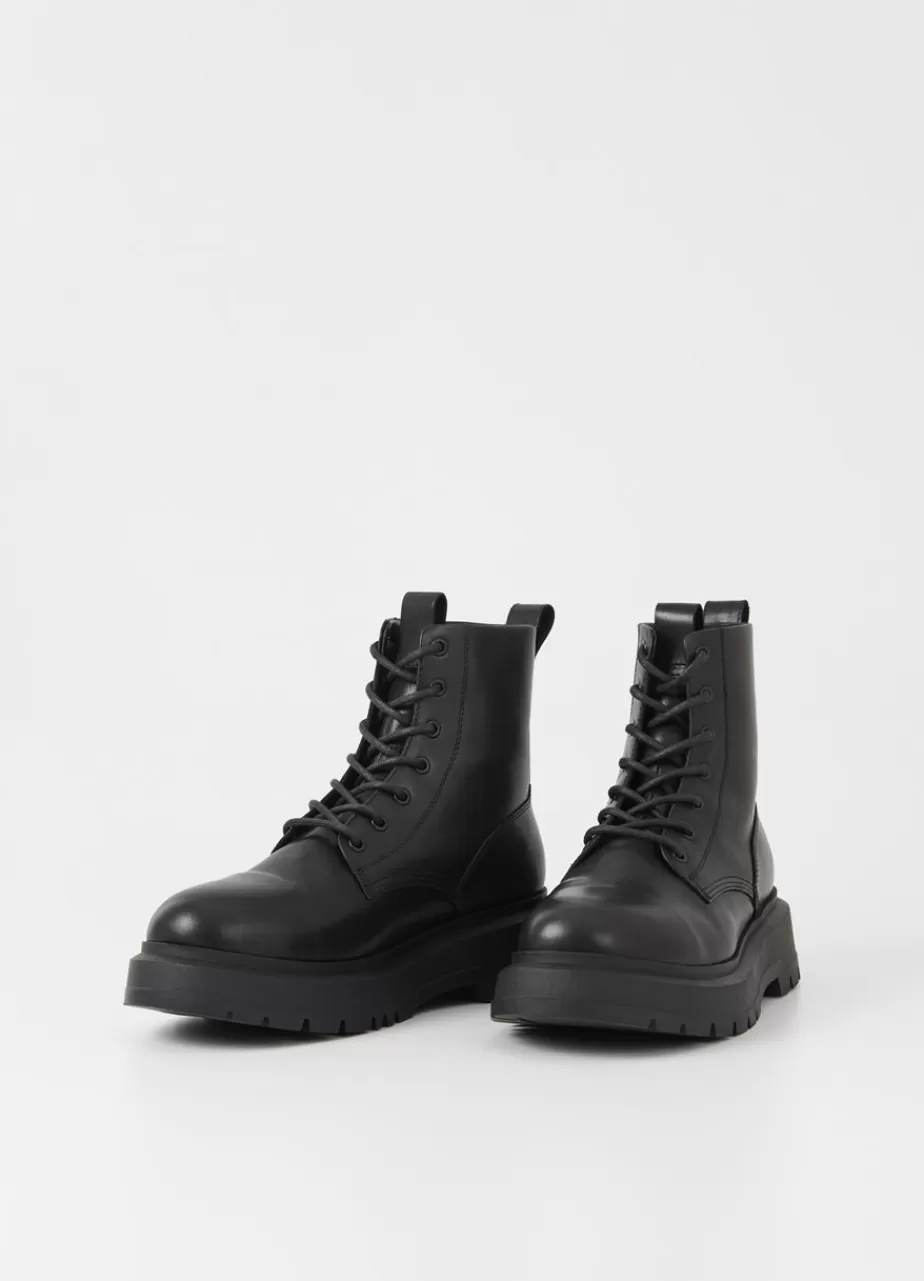 Vagabond Jeff Bottes Noir Cuir Flash Sale