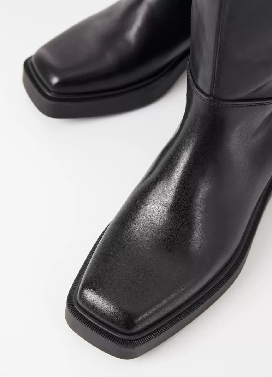 Vagabond Jillian Bottes Hautes Noir Cuir Fashion