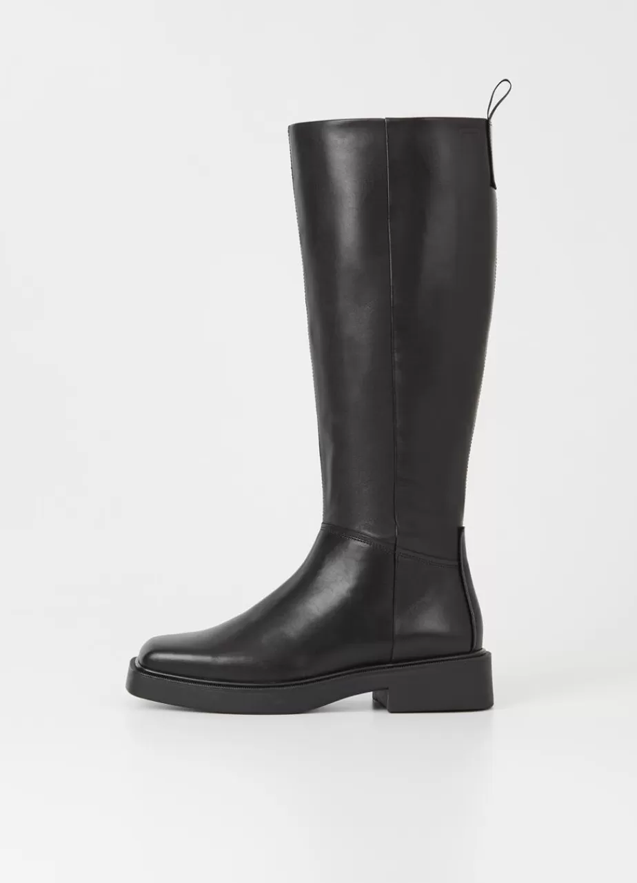Vagabond Jillian Bottes Hautes Noir Cuir Fashion